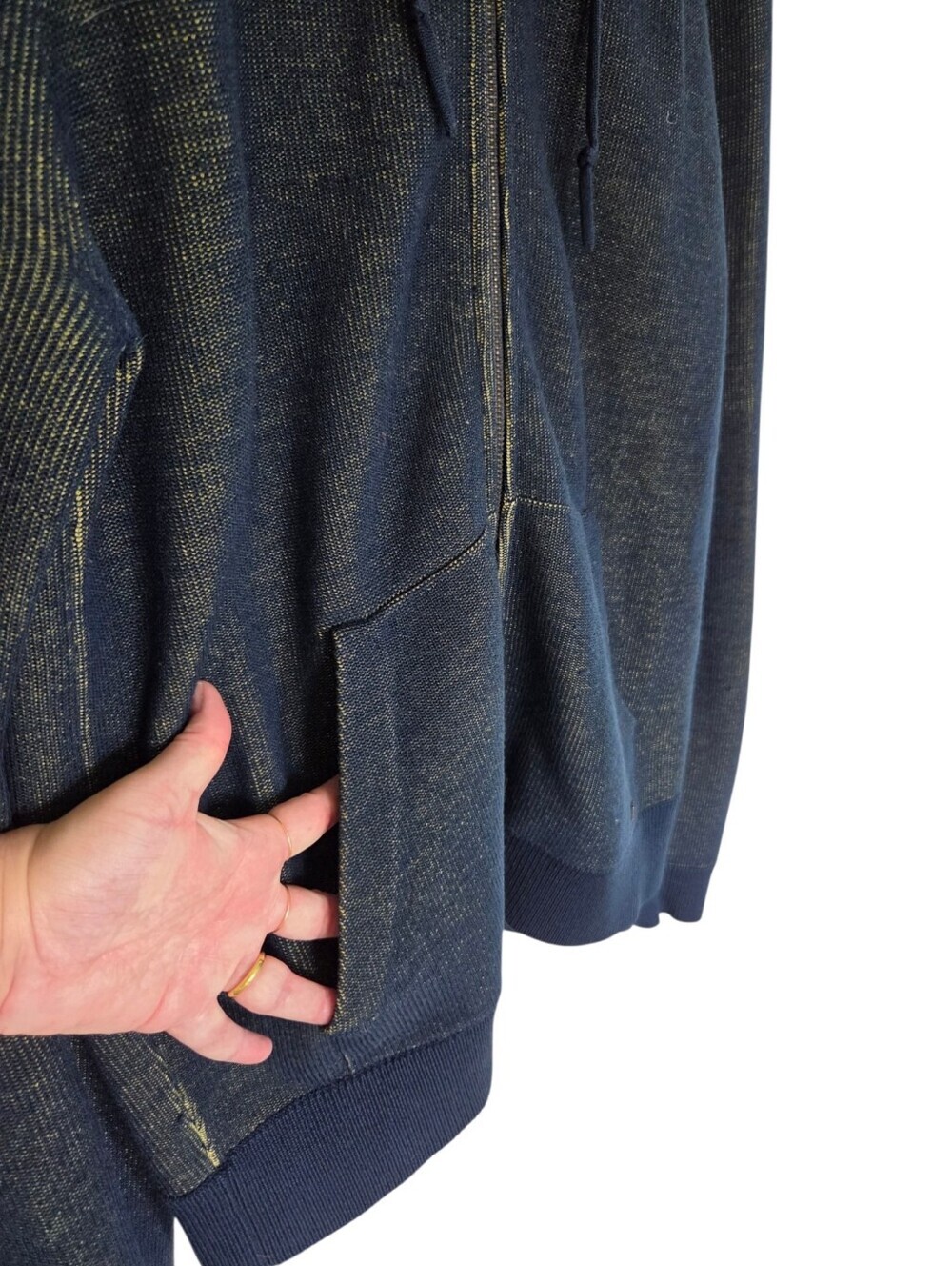Marc by Marc Jacobs Hoodie Men Large Navy Wool Blend Full Zip - Picture 8 of 12